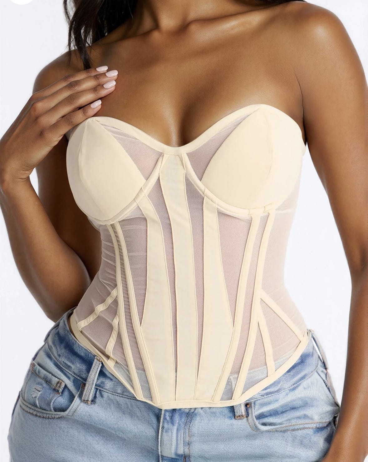SHEER BUSTIER