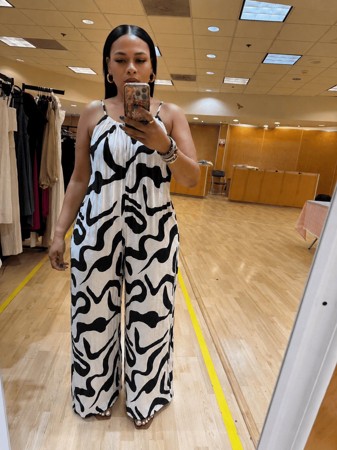 SPAGHETTI STRAP WIDE LEGGED JUMPSUIT (BLACK)