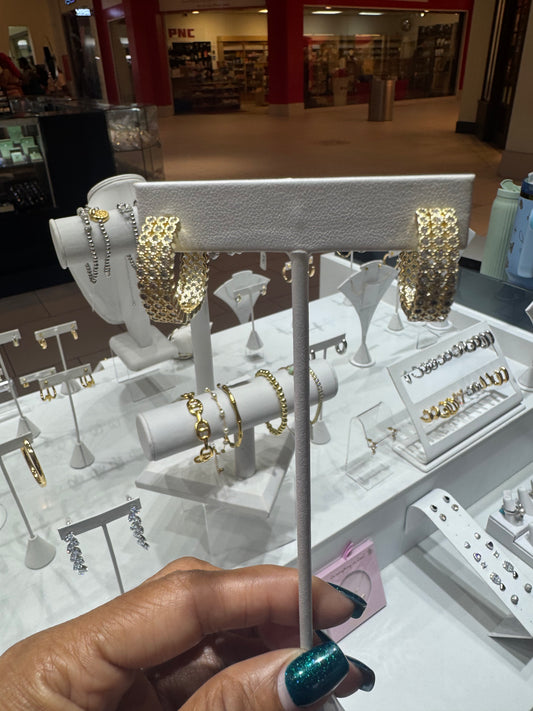 Triple Strand Gold Hoops