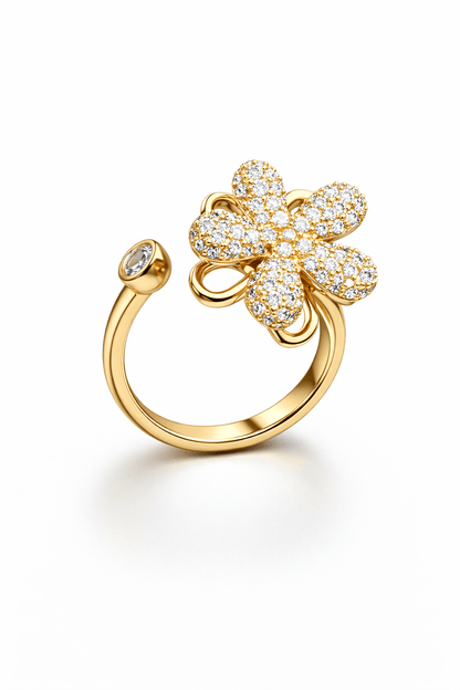 Flower Glow Spinning Gold Ring