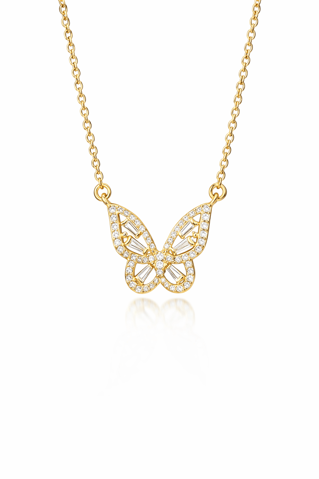 Butterfly Glow Gold Necklace