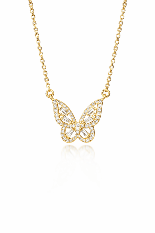 Butterfly Glow Gold Necklace