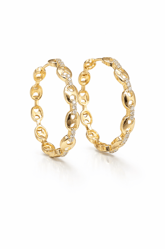 Luxe Link Hoop Earrings