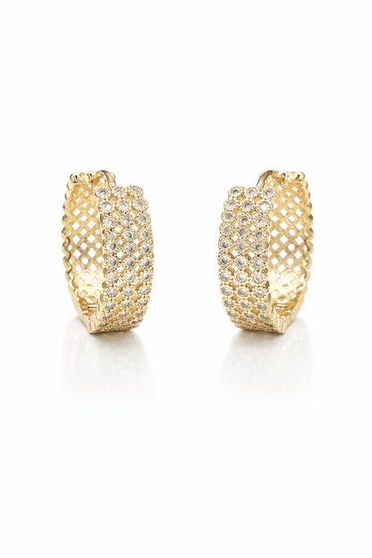 Triple Strand Gold Hoops