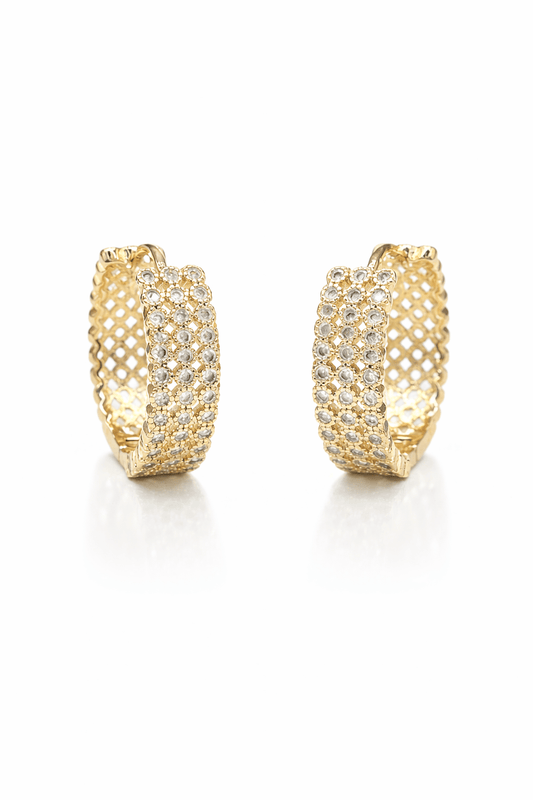 Triple Strand Gold Hoops