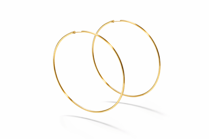 Infinity Gold Hoops 14k