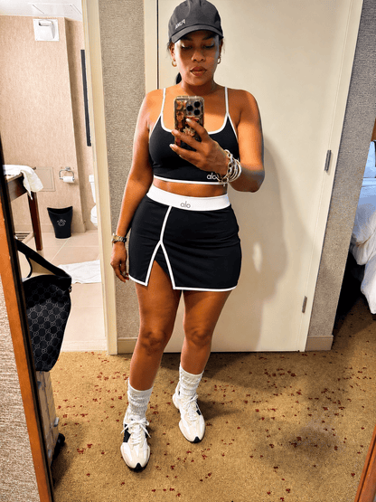 Alo Skort Set (Black & White)