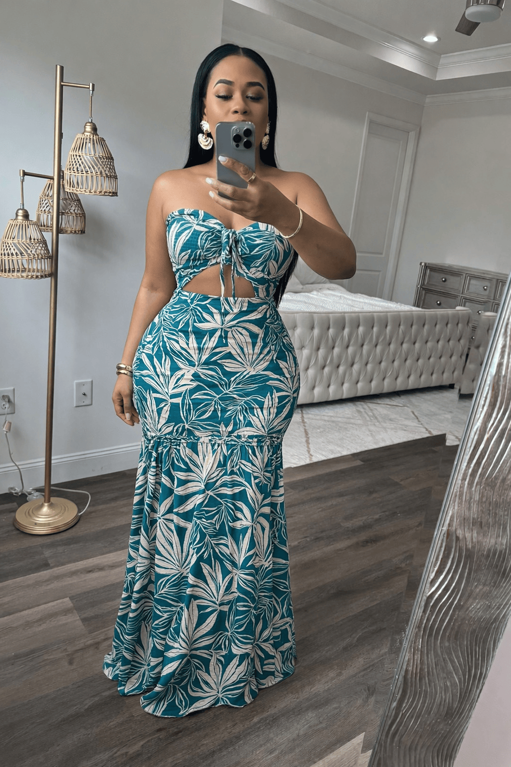 CHELSEA MAXI DRESS (TEAL)