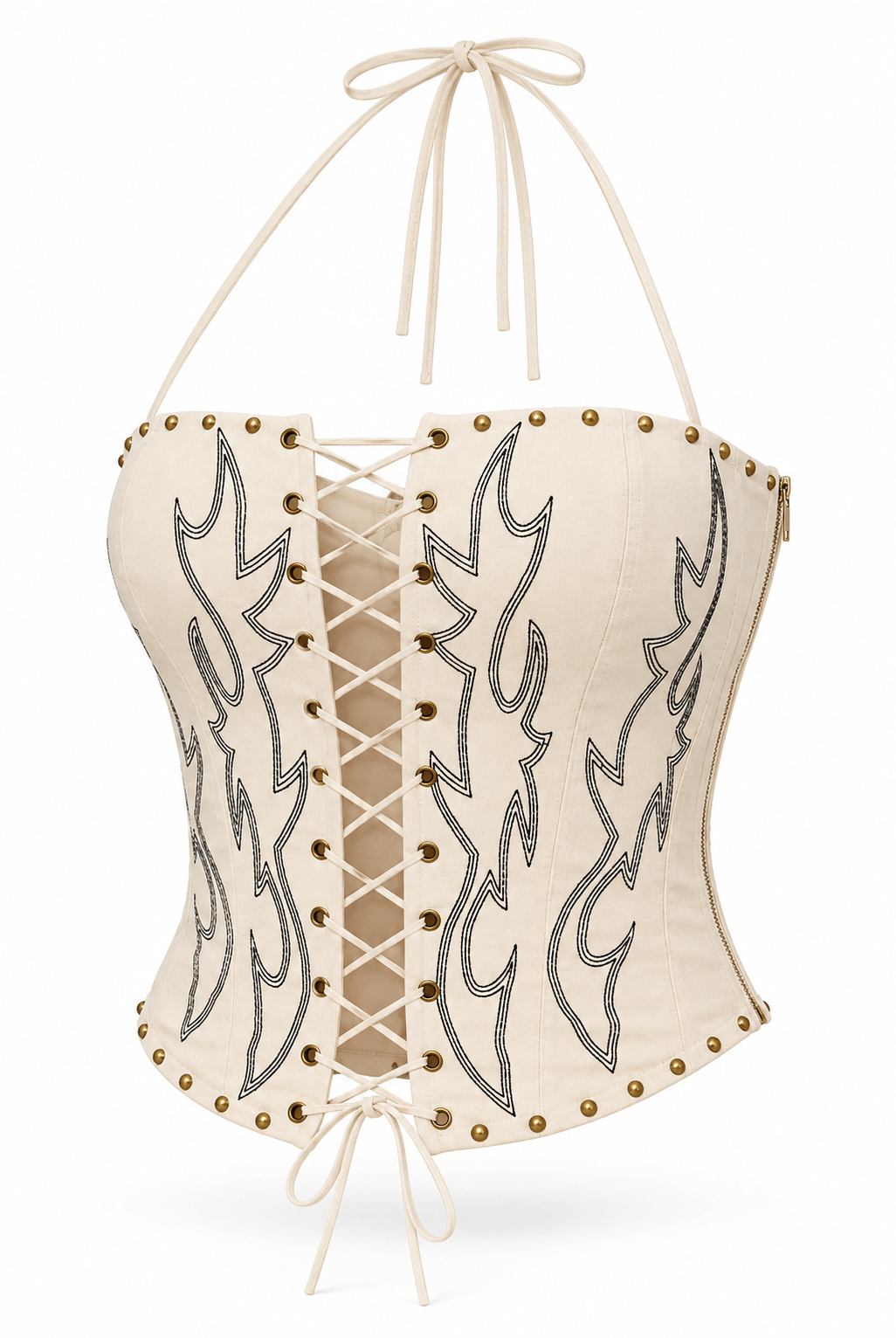 Cream western corset