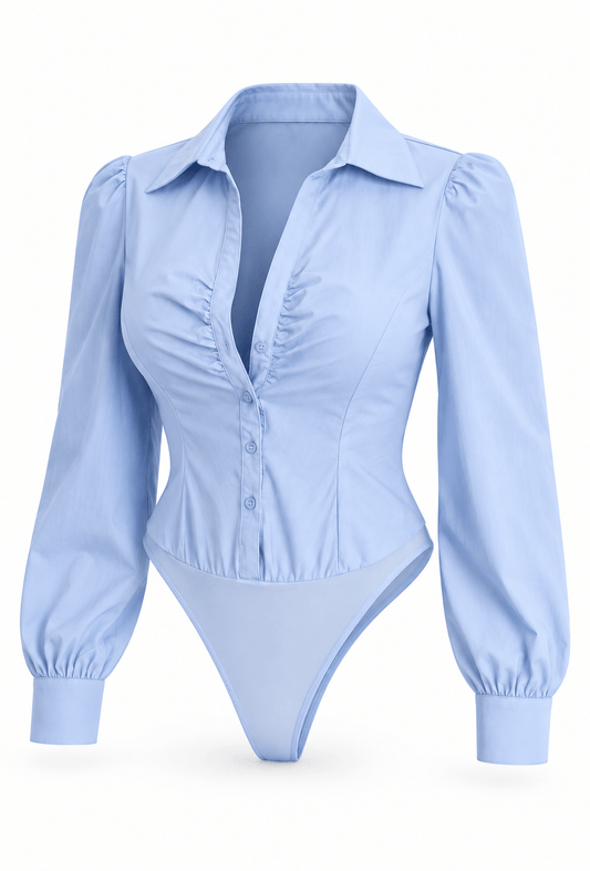 Shirt Bodysuit (Light Blue)