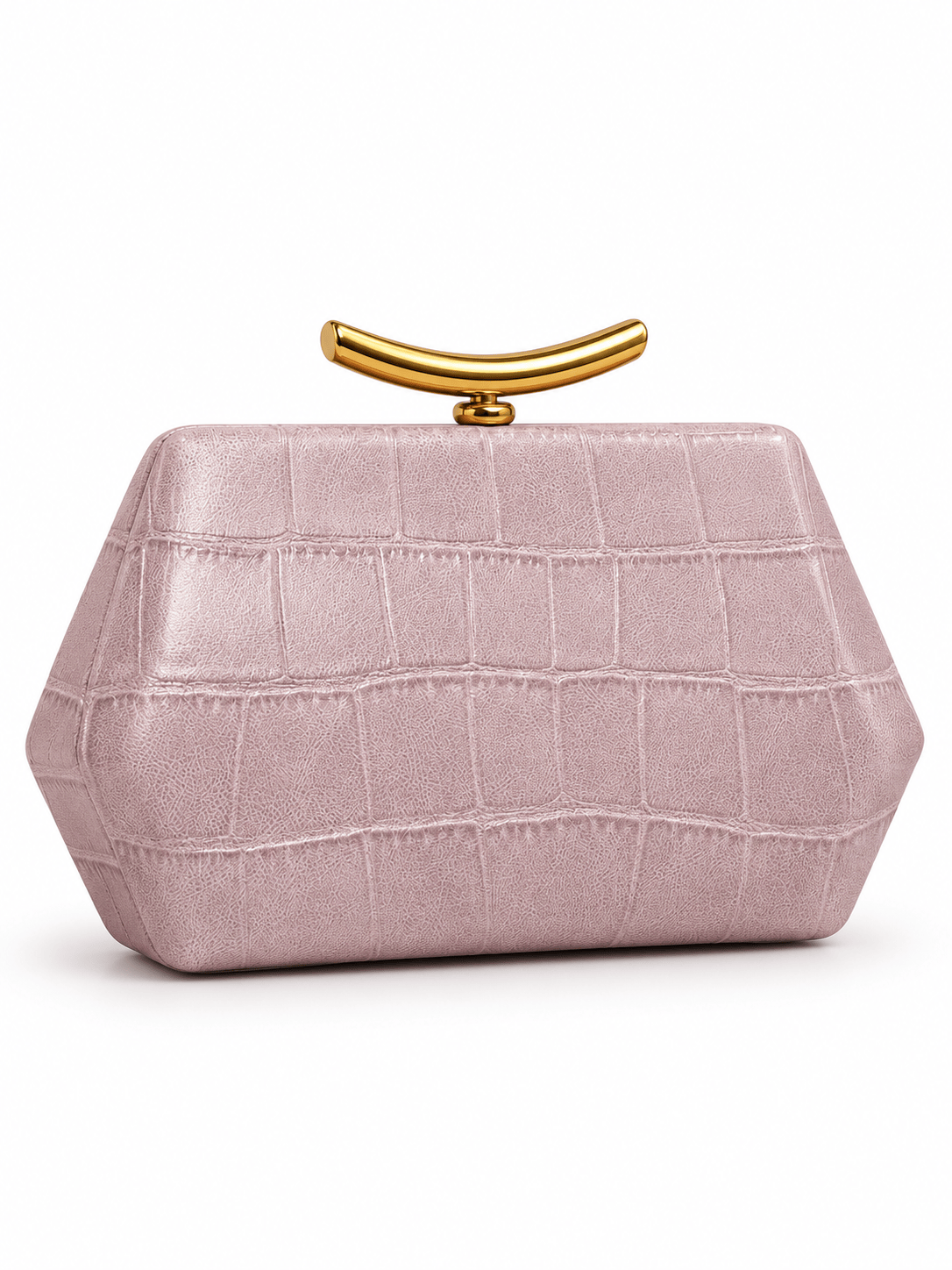 Croc Clutch (Blush)