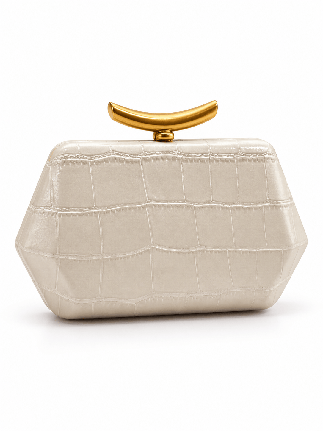 Croc Clutch (Cream)