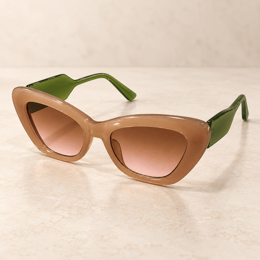 Olive & Amber Cat-Eye Sunglasses