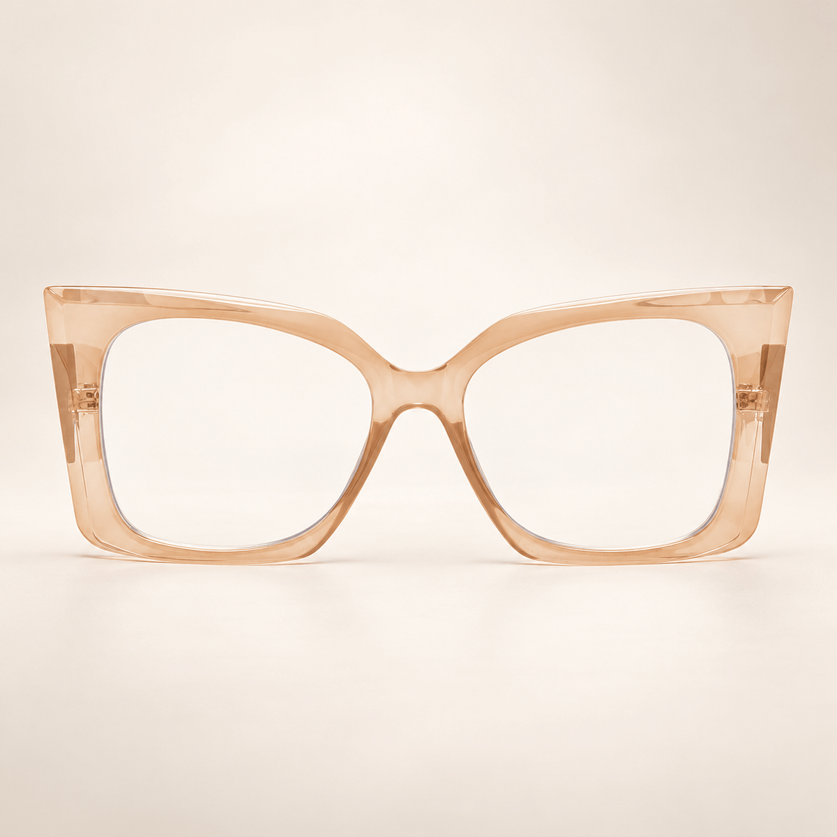 Peach Glow Cat-Eye Glasses