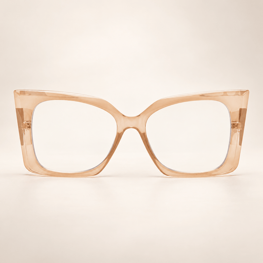 Peach Glow Cat-Eye Glasses