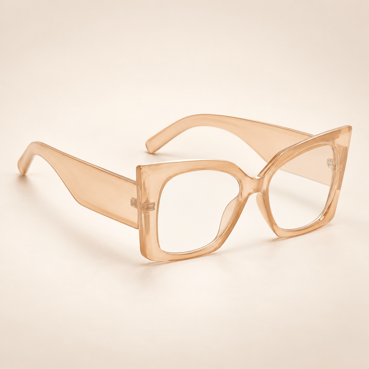 Peach Glow Cat-Eye Glasses