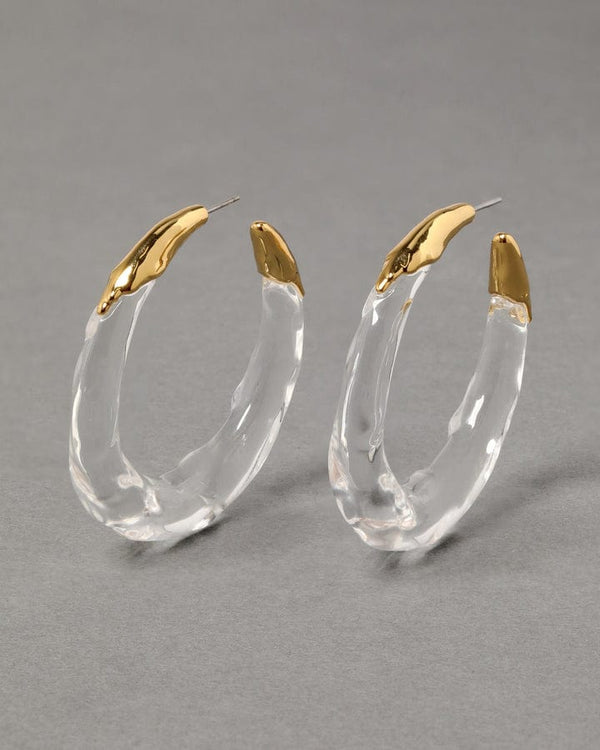 Acrylic Hoop Earrings (Clear)