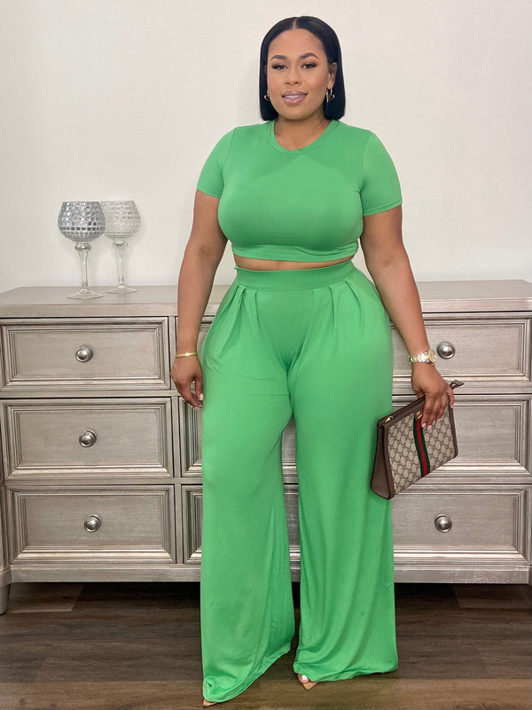 Sar Top & Pants Set (Kelly Green)