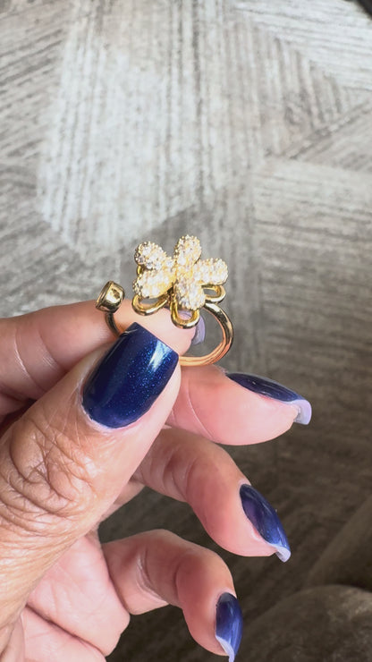 Flower Glow Spinning Gold Ring