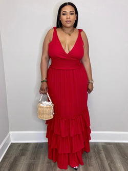 Wifey Maxi Dress “Red”