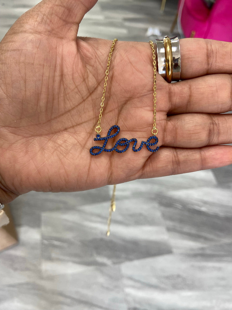 Love Stone Necklace “Blue”
