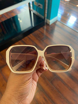 Jackie O Sunglasses (Cream)