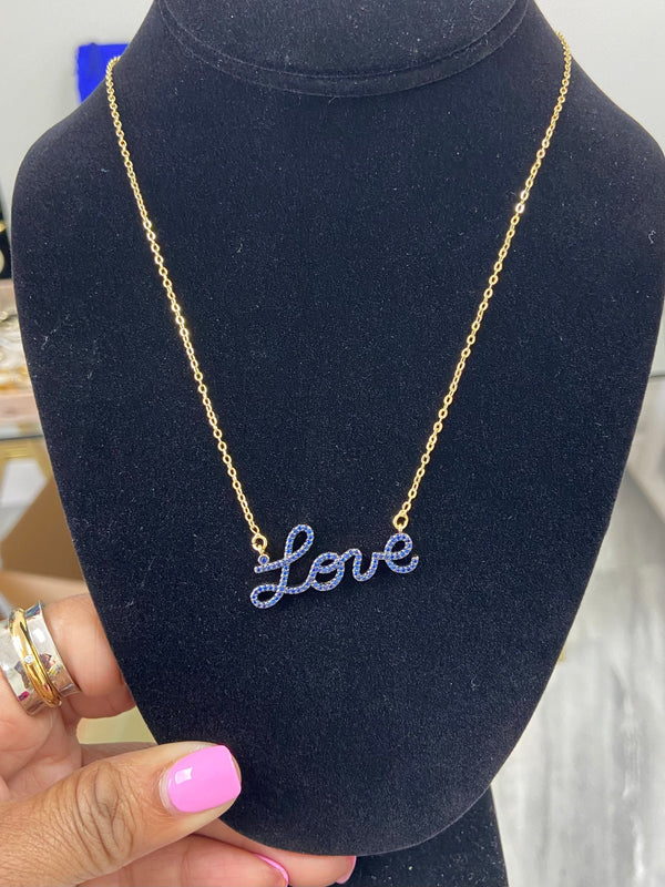 Love Stone Necklace “Blue”