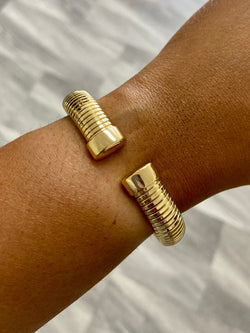 Coil Cuff Gold Plated Bracelet “Yellow Gold”