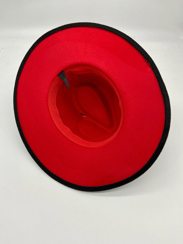 Junie Red Bottom Fedora Hat "Black"