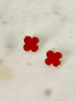 Candy Flower Earrings (Red)